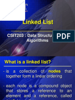 Linked List: CSIT203: Data Structures and Algorithms