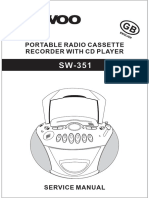 Daewoo sw-351 Portable CD Radio Cassette SM