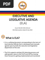 Executive-Legislative Agenda Formulation