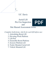 Aerial Lift Inspection Forms