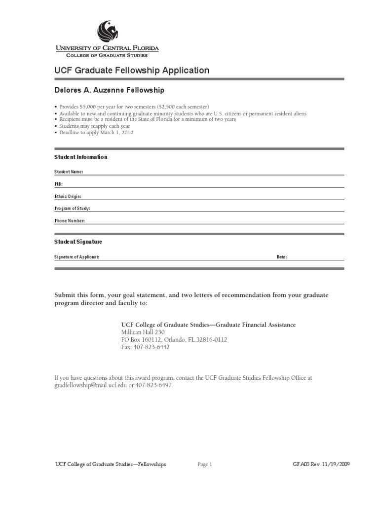 Minority Grad Fellowship Guide | PDF | Graduate School