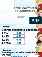 Finding The Percentage With The Rate & Base