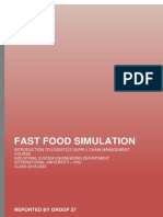 Fast Food Simulation: Reported by Group 27