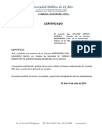 Universidad Pública de El Alto: Certificado