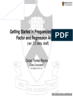 Getting Started in Frequencies, Crosstab, Factor and Regression Analysis