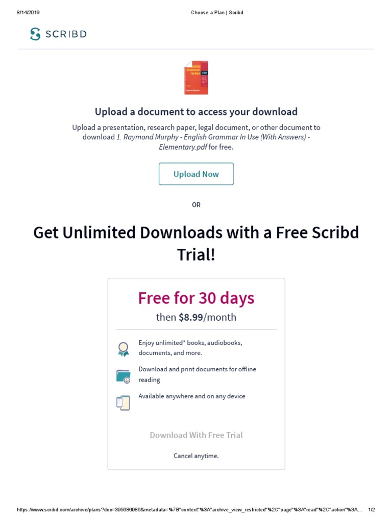 Get Unlimited Downloads With A Free Scribd Trial! | PDF | Scribd ...