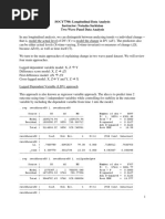 SOCY7706: Longitudinal Data Analysis Instructor: Natasha Sarkisian Two Wave Panel Data Analysis