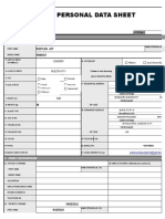 Personal Data Sheet