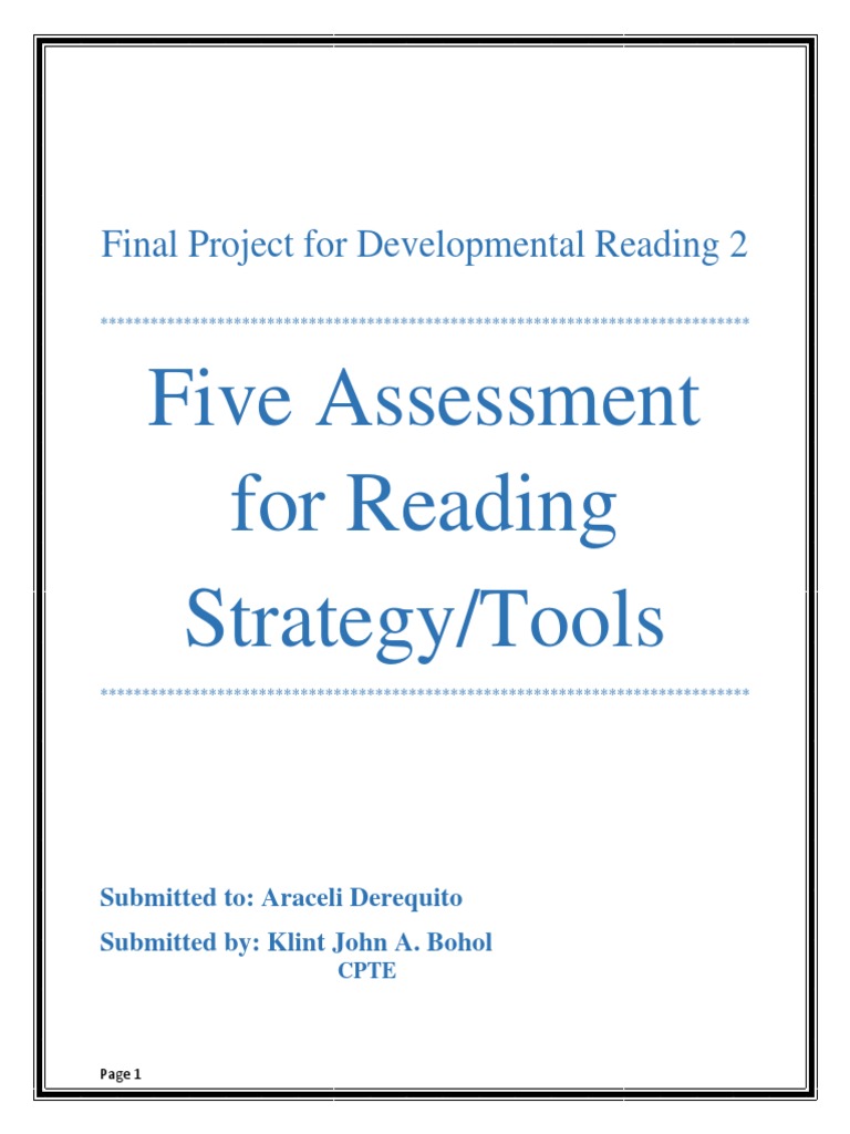 Early Reading Assessment Strategies | PDF | Educational Assessment ...
