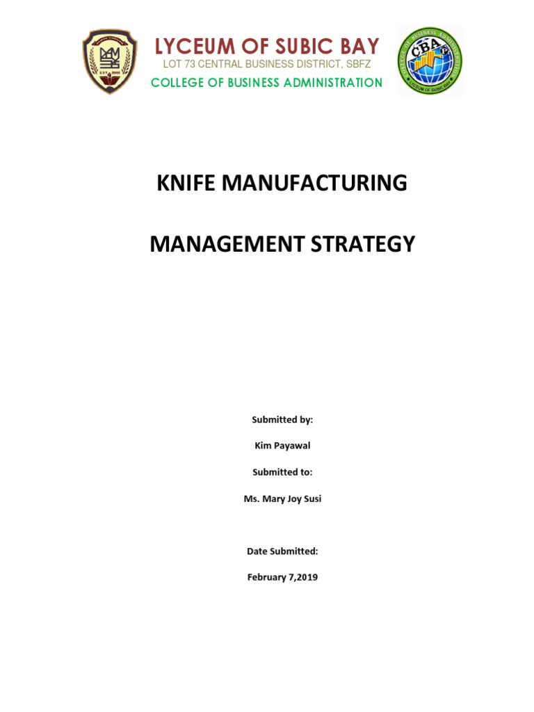 Knife Manufacturing Risk Management | PDF | Risk Management | Employment