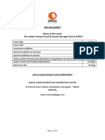 Bid Document Name of The Work: "Re-Rubber Lining of Acid & Caustic Storage Tank at OPGC."