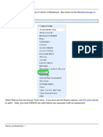 Rubrics and Blackboard