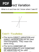 Direct Variation