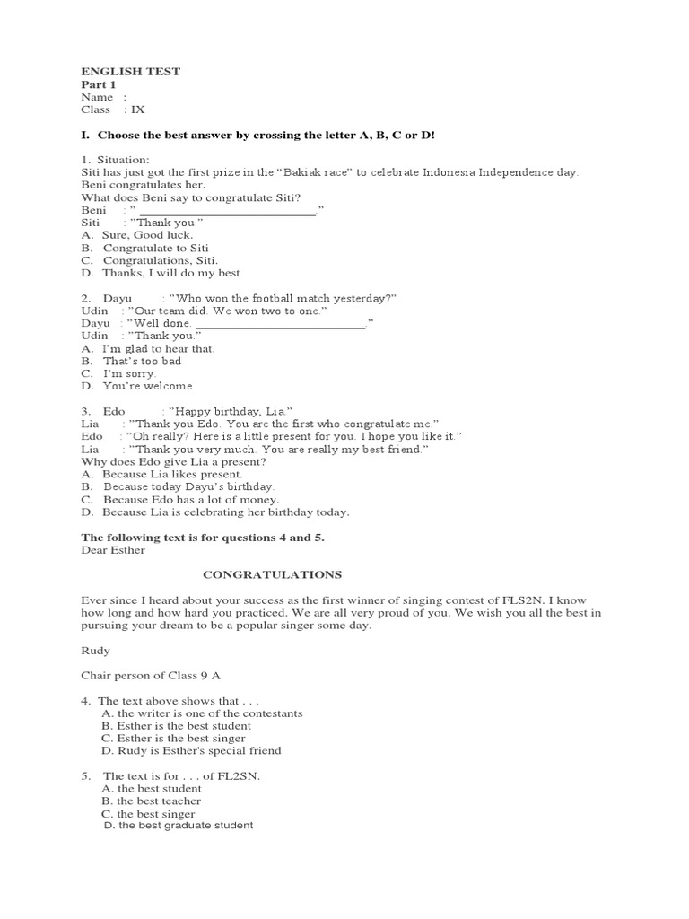 Contoh Kalimat Congratulation Dan Hope : Evenread The Situations Make Sentences Using Hope To Show Possible Events Or Wish To Show Brainly Co Id / Konjungsi atau kata penghubung yang berfungsi untuk menghubungkan antara kata, frasa, klausa, kalimat, bahkan antara paragraf.