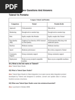 Talend Interview Questions