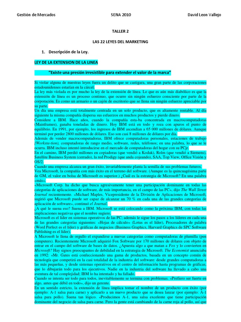 Ley de La Extension de La Linea Ibm Microsoft