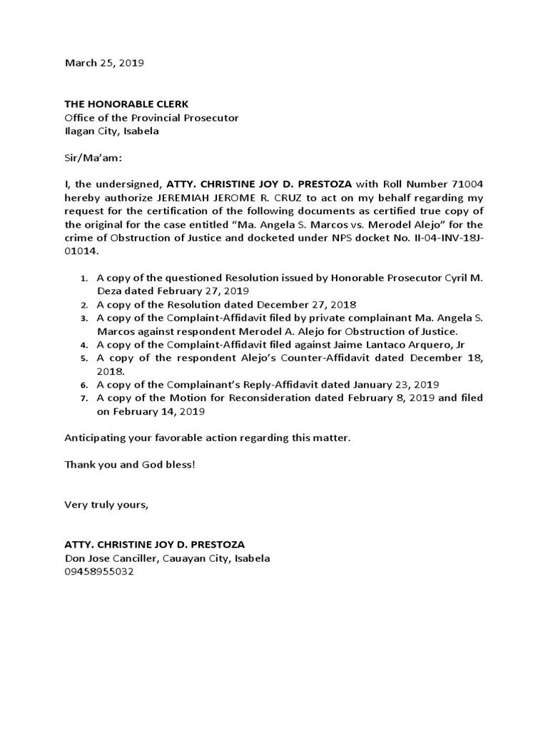 Authorization for Document Certification | PDF