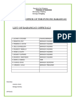 List of Barangay Officials