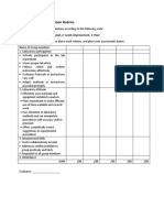 Peer Evaluation Rubric