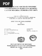 Dynamics of Socio Economic Conditions in Haryana During Later Mughal Period 1707 to 1857 (1)