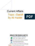 Current Affairs: Topic:-Daesh by Ali Haider