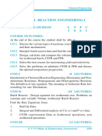 Chemical Reaction Engineering-I: COURSE CODE:15CH1119 L T P C 3 0 0 3