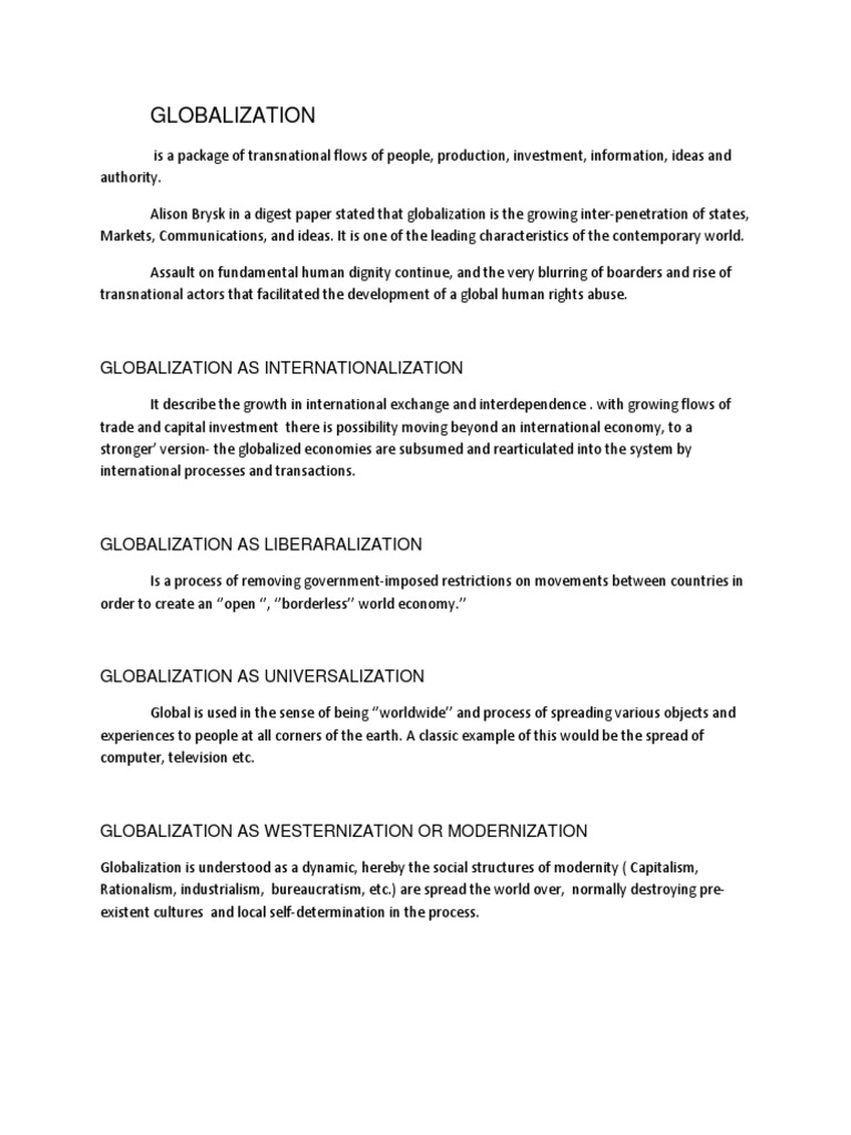 Globalization As Internationalization | PDF | Grand Juries In The ...