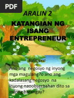 Ict Aralin 2 Katangian NG Isang Entrepreneur