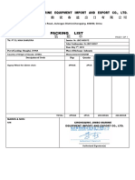 Packing List: Chongqing Jinbo Marine Equipment Import and Export Co., LTD