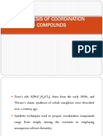 Synthesis of Coordination Compounds