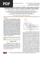 The Effect of Geometry Parameters and Flow Characteristics on Erosion and Sedimentation in Channel’s Junction using Finite Volume Method