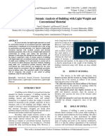 Comparative Study of Seismic Analysis of Building With Light Weight and Conventional Material