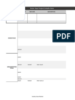 Project planning template with Gantt chart