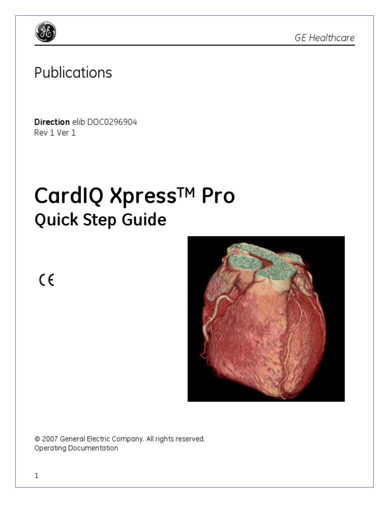 CardIQ Xpress Pro Quickstep Guide Rev1Ver1 | PDF | Diastole | Ejection ...