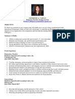 Generose Tabulo's Resume