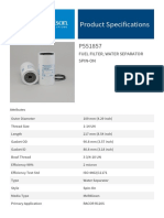 Product Specifications: Fuel Filter, Water Separator Spin-On