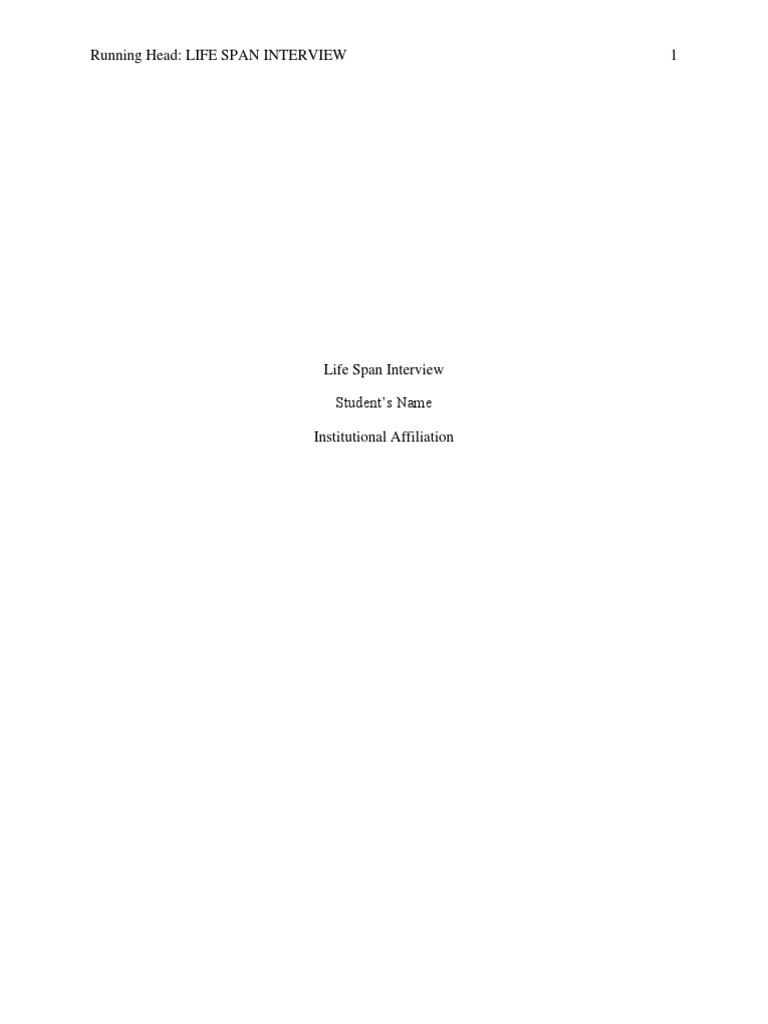 Lifespan Development Interview Insights | PDF | Adolescence | Ageing