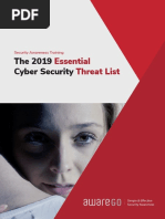 The 2019 Cyber Security: Essential Threat List