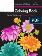 Adult Coloring Book - Stress Relieving Flower Patterns PDF