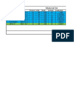 Material List: S.no. Material Grade Part No. Thickness Width Length No/blank Weight/sheet