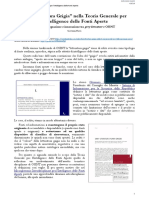 La Letteratura Grigia Nella Teoria Generale Per L'intelligence Delle Fonti Aperte