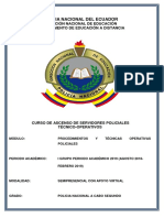 Modulo de Procedimiento y Tecnicas Operativas Policiales.