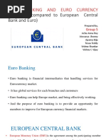 Euro Banking and Euro Currency Market