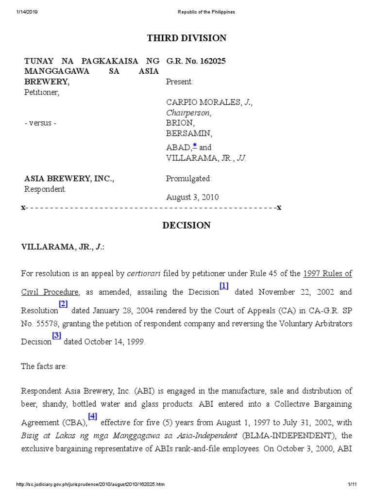 Labor Case Pdf Unfair Labor Practice Employment