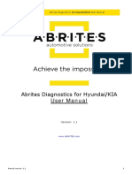 Abrites Diagnostics For Hyundai KIA User Manual2018