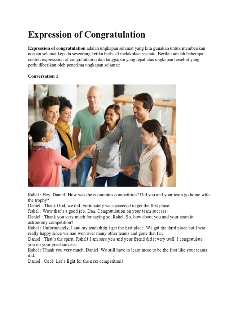 Expression of Congratulation | PDF | Adverb | Onomastics