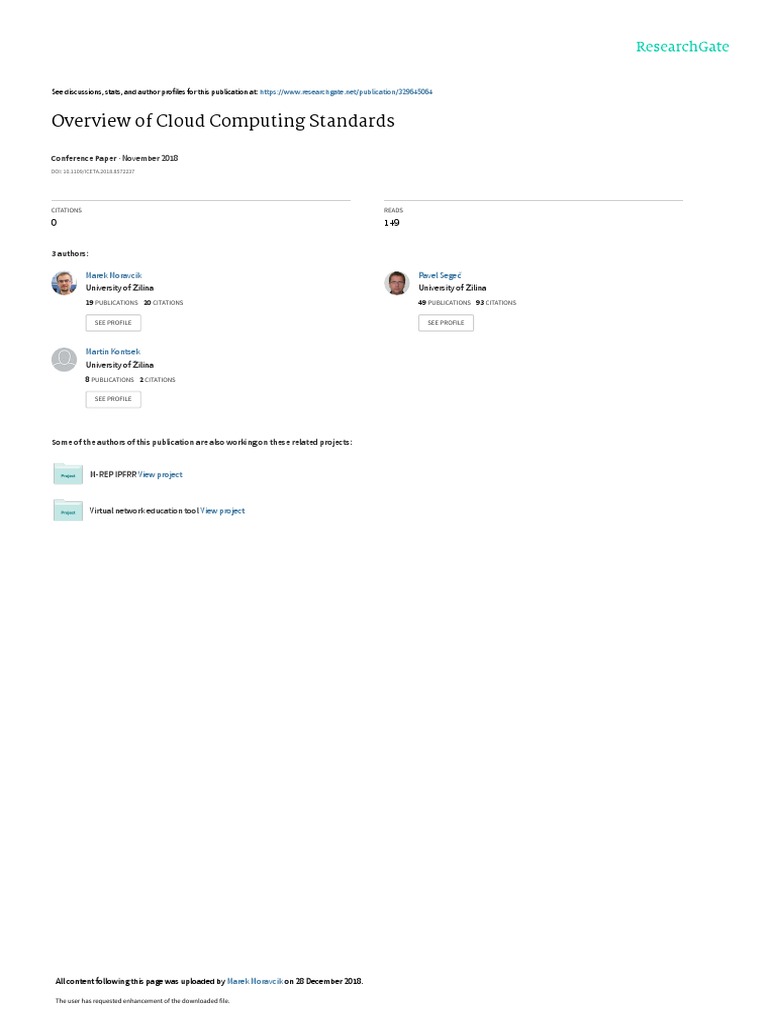 Overview of Cloud Computing Standards PDF Software As A Service