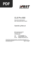 BST CLSPro 600 User Manual