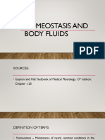 Homeostasis and Body Fluids