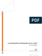 La Inversión Extranjera en El Perú